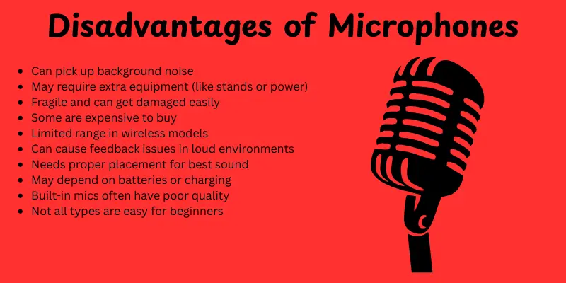 Disadvantages of Microphones