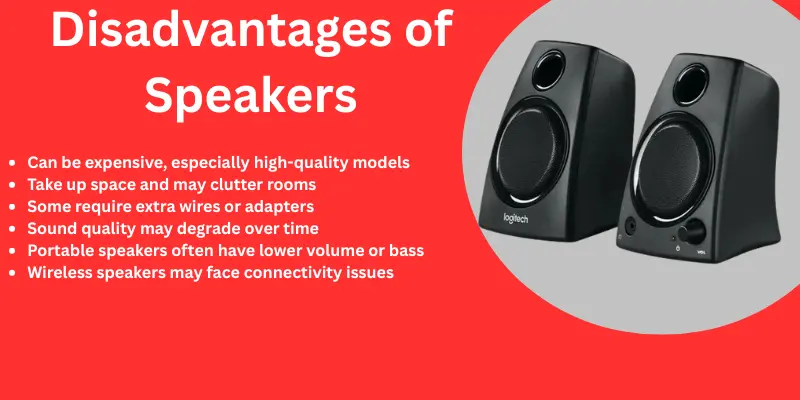 Disadvantages of Speakers
