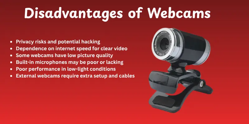 Disadvantages of Webcams