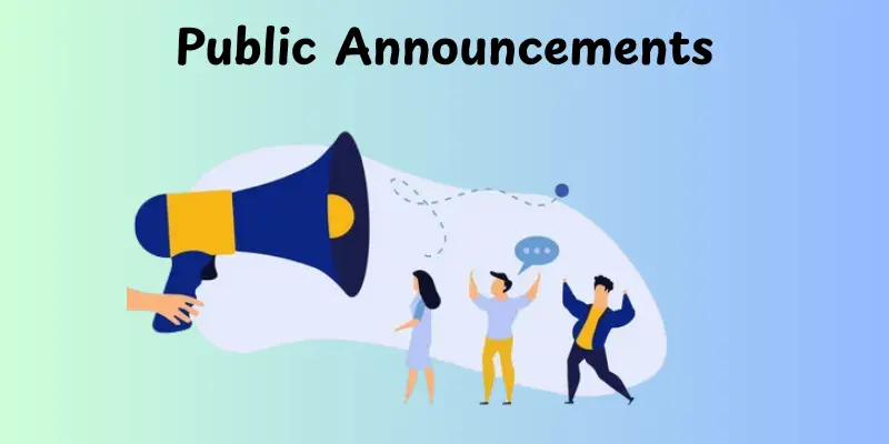 Public Announcements